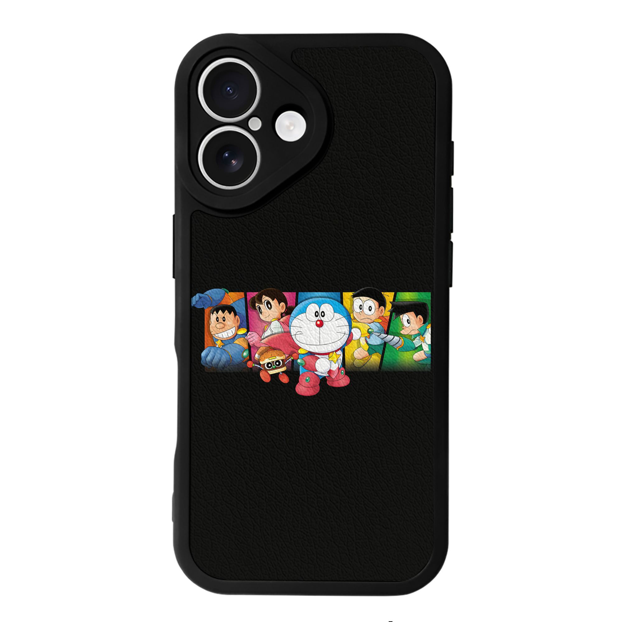 （画像用） ドラえもん Doraemon 【iPhone 16シリーズ対応】シリコンスマホケース（レザー調） 材質：シリコン